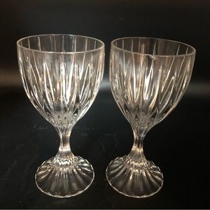 THREE Mikasa Park Lane Crystal Goblets Wine Glasses 6 3/8” EXCELLENT